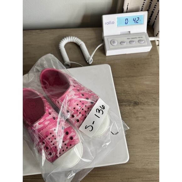 Native Jefferson Slip On Kids Size C7 18-24mo Pink Camo Waterproof Play Shoes - Picture 10 of 12